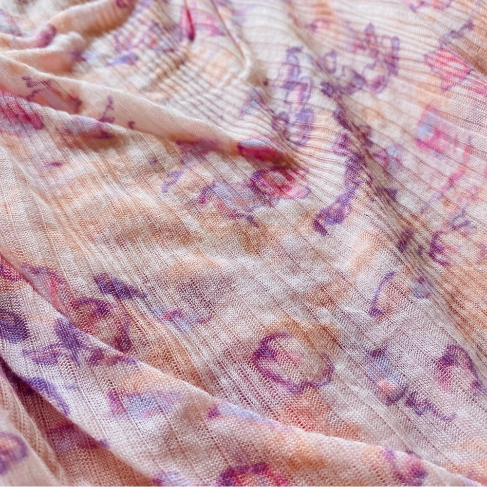 Free People Flowy Pink and Purple Sleeveless Top